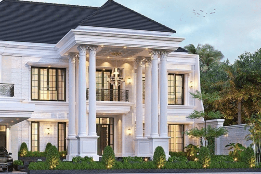 Contoh Rumah Klasik Modern 2 Lantai