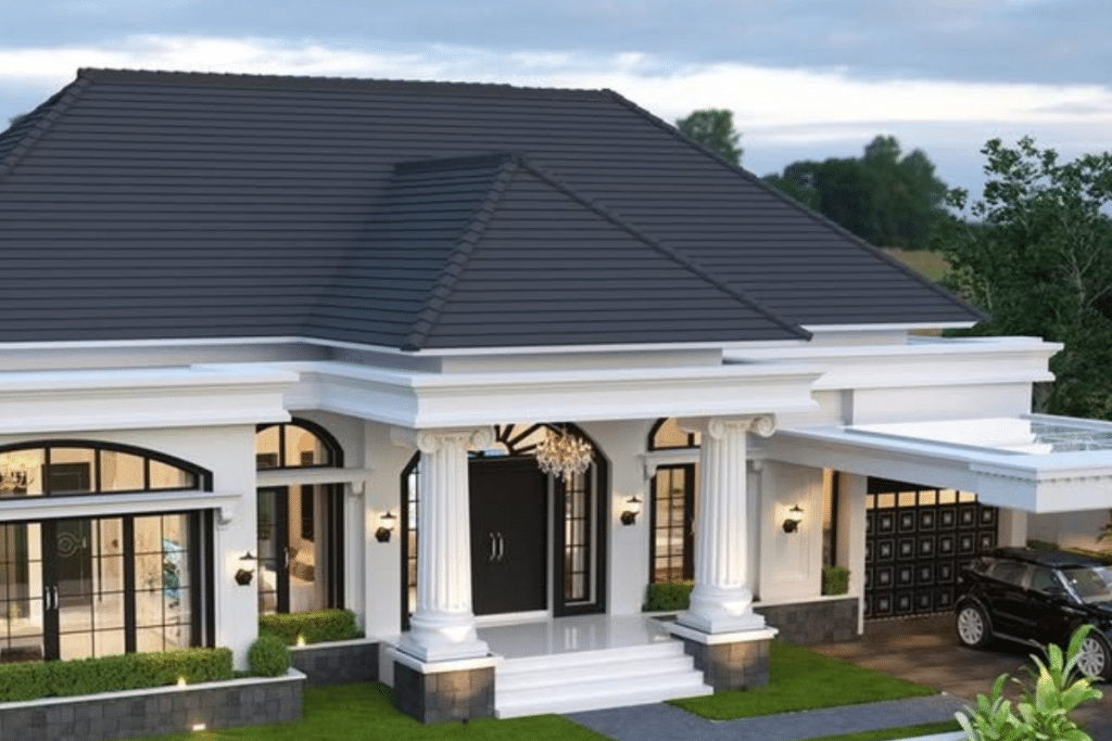 rumah klasik mewah 1 lantai