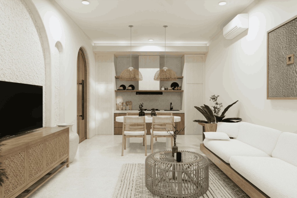 Desain interior ruang tamu modern