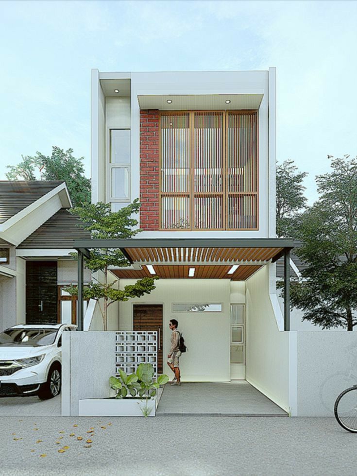 fasad rumah modern minimalis 2 lantai