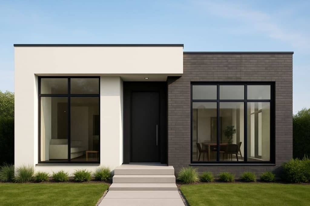 fasad minimalis monokrom