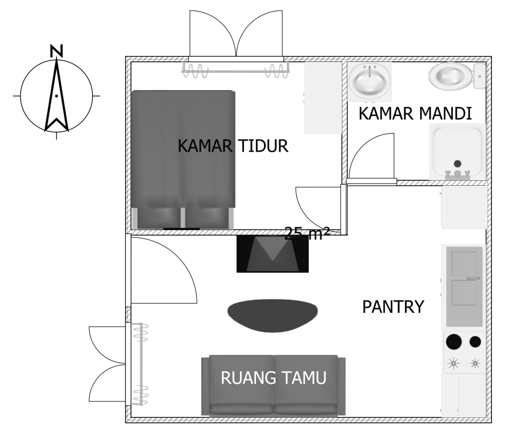 contoh desain denah rumah