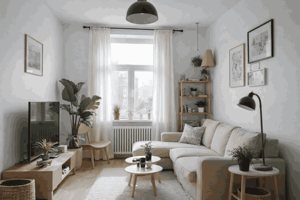 ruang tamu Scandinavian