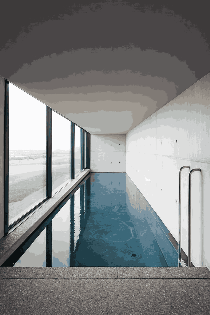 kolam renang kecil di dalam rumah