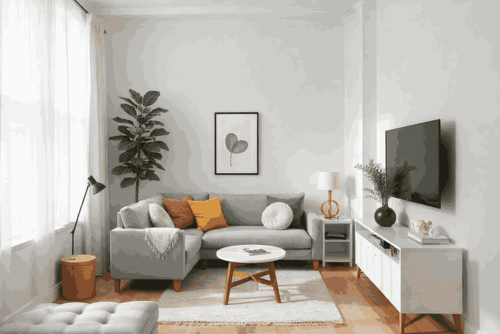 ruang tamu minimalis low budget