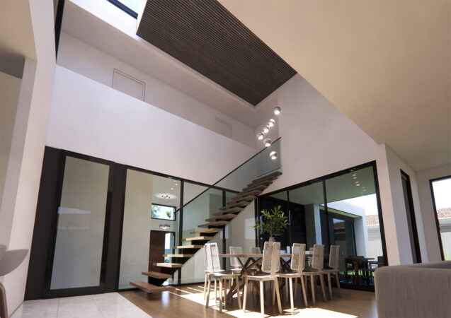 desain void rumah 2 lantai minimalis