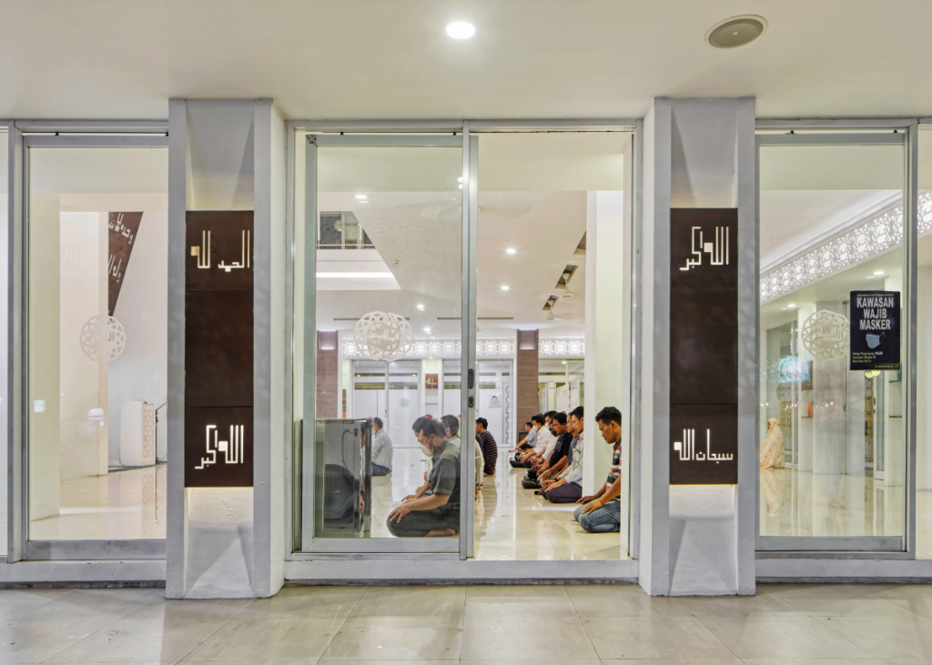 desain interior dalam masjid
