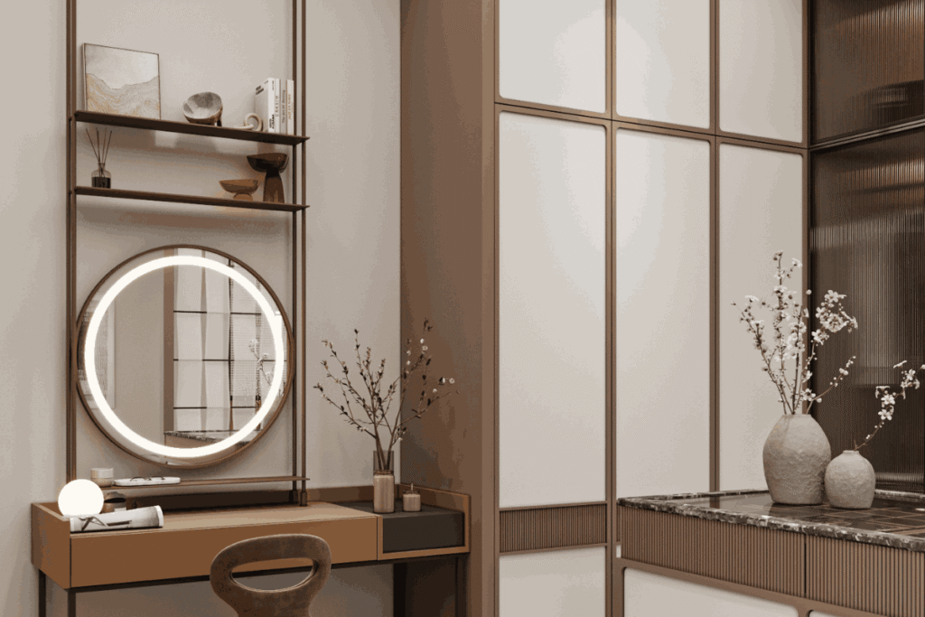 Walk-in Closet dengan meja rias