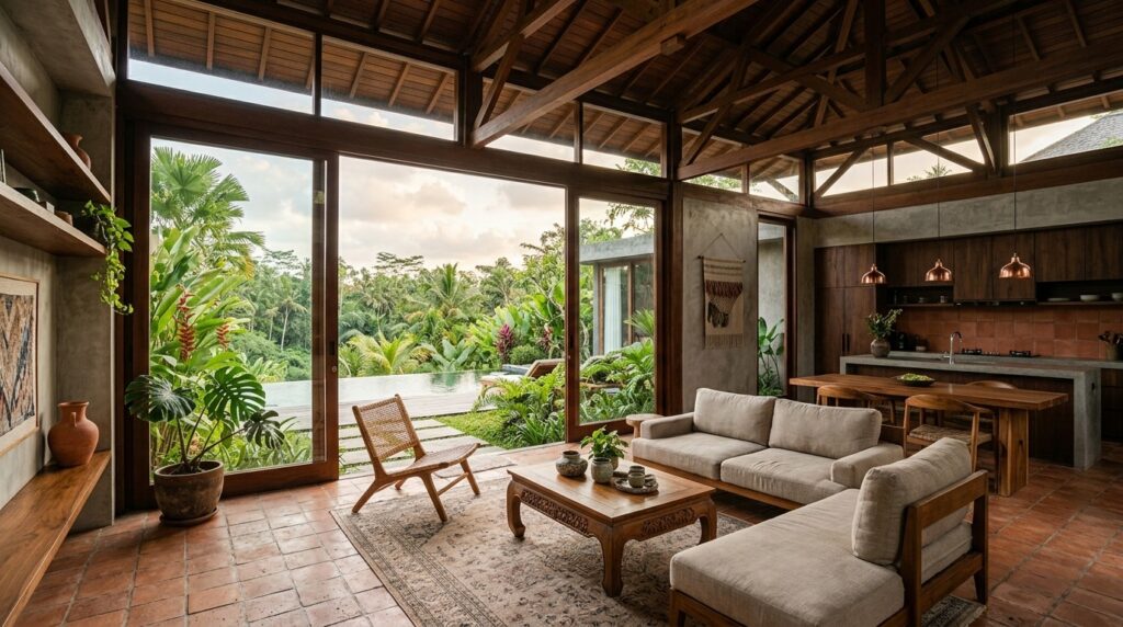 Material rumah gaya tropis modern